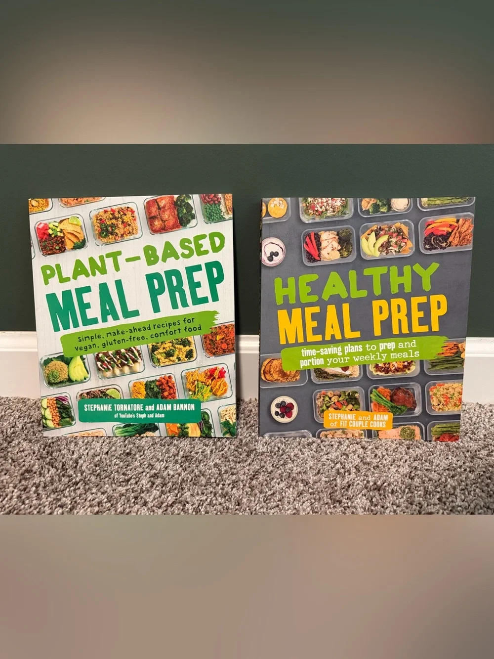 Healthy Meal Prep Cookbooks - Green & Yellow